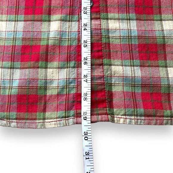 Calvin Klein Shirt Mens Medium Red Plaid Long Sleeve Button Down Collar Shirt - Picture 11 of 11